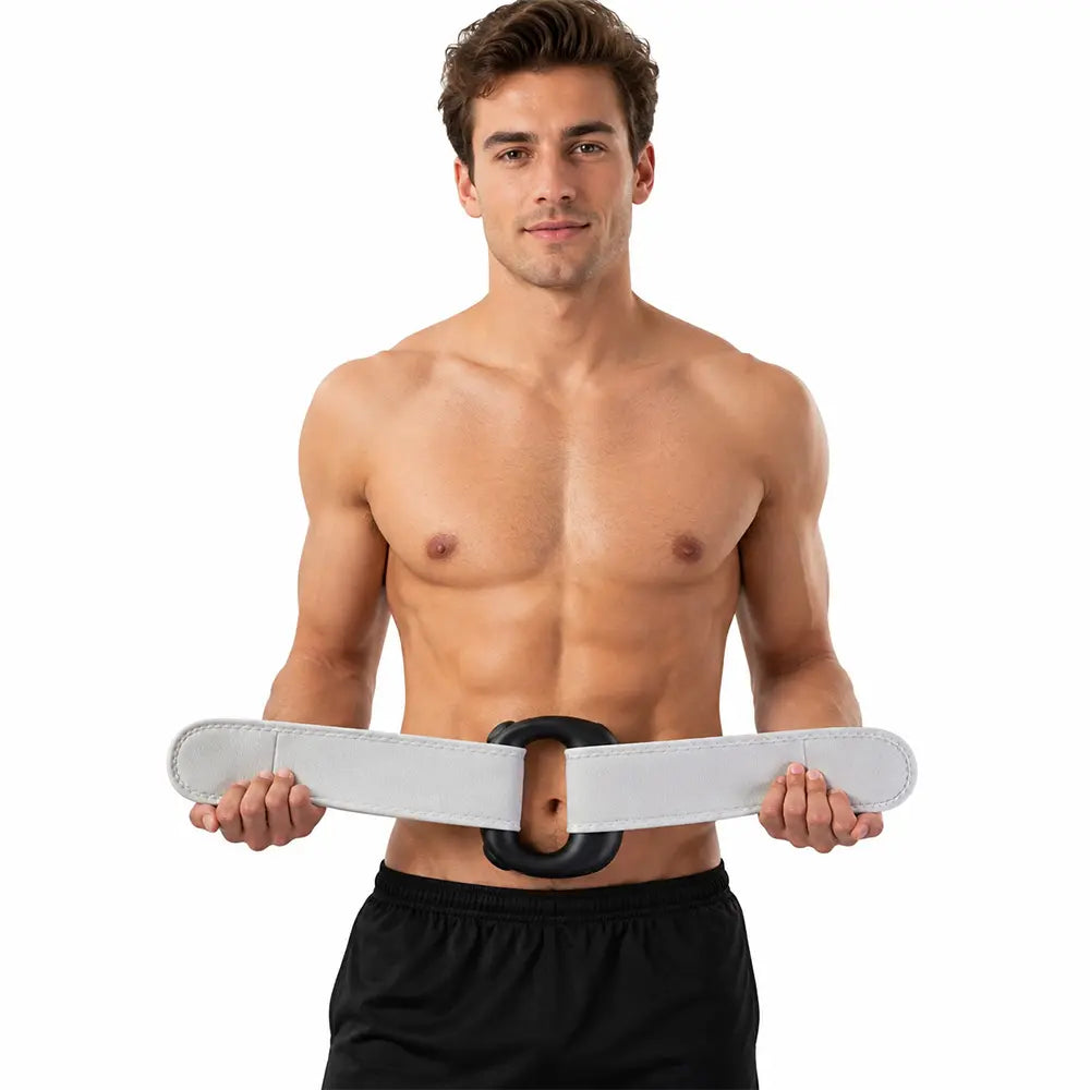 Turbo-Vibe Fascia Ring Belt – Rechargeable Hands-Free Full Body Massage Device, 6 Speed 6 Mode Mini Ab Trainer for Muscle Recovery & Deep Tissue Relief, Perfect Gifts for Boyfriend, Men, Women, Adults