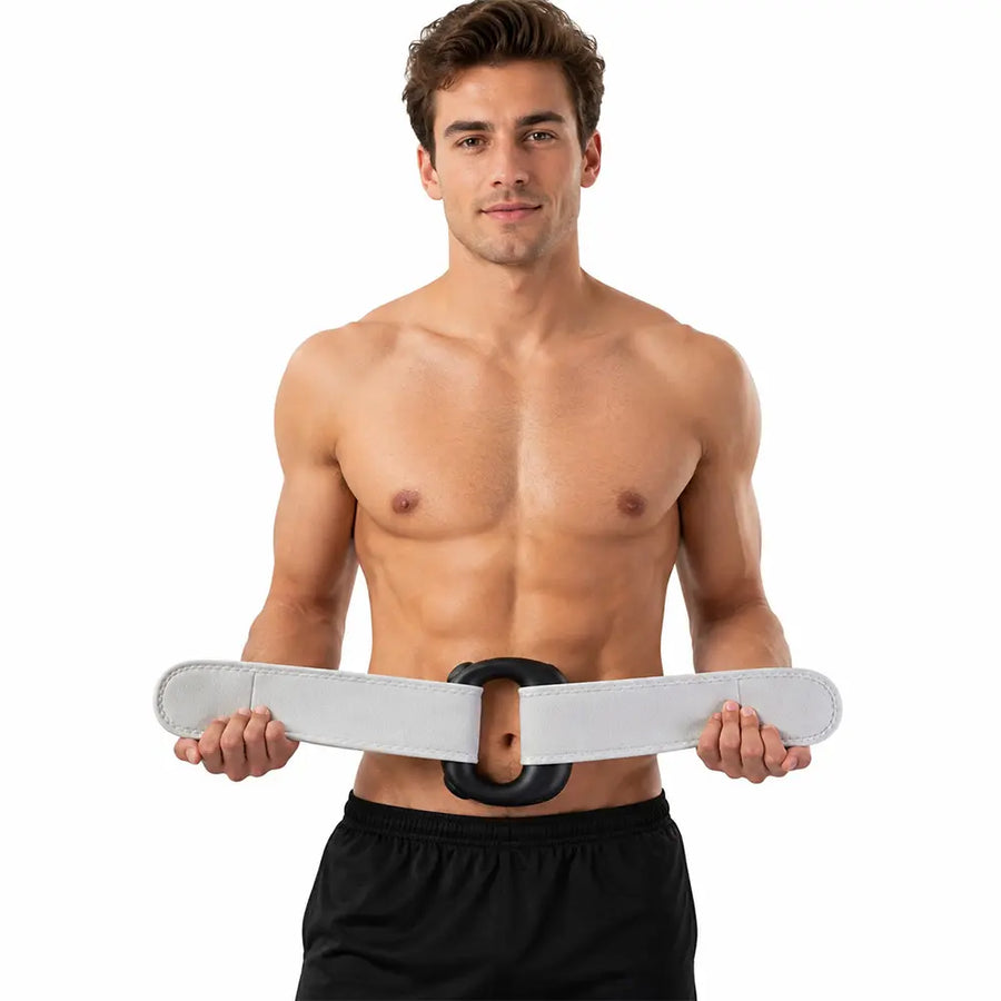 Turbo-Vibe Fascia Ring Belt – Rechargeable Hands-Free Full Body Massage Device, 6 Speed 6 Mode Mini Ab Trainer for Muscle Recovery & Deep Tissue Relief, Perfect Gifts for Boyfriend, Men, Women, Adults